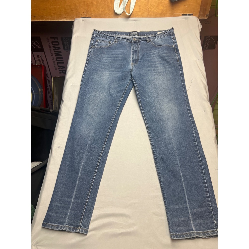 Company 81 Mens Straight Leg Stretch Jeans Medium Wash 36x32 Blue Denim